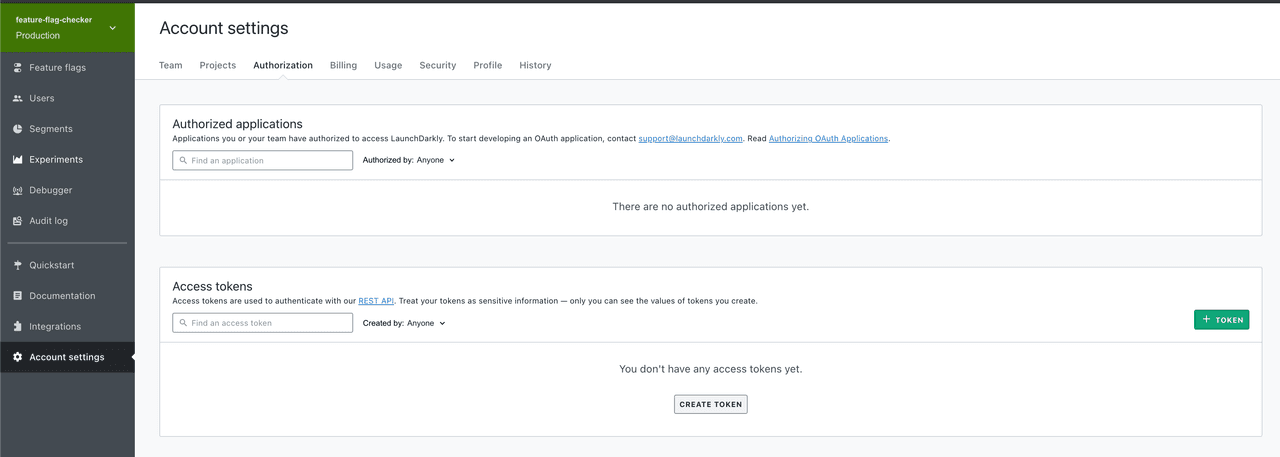 creating access tokens